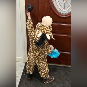 Giraffe jumpsuit with headpiece Halloween costume for toddler 12-18 months